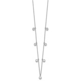 True Origin 14k White Gold 1 1/6 carat Lab Grown Diamond VS DEF Nine Station 18 inch Necklace