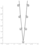 True Origin 14k White Gold 1 1/6 carat Lab Grown Diamond VS DEF Nine Station 18 inch Necklace