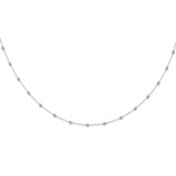 True Origin 14k White Gold 1 1/6 carat Lab Grown Diamond VS+ F+ Eighteen Station 18 inch Necklace