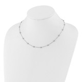True Origin 14k White Gold 1 1/6 carat Lab Grown Diamond VS+ F+ Eighteen Station 18 inch Necklace