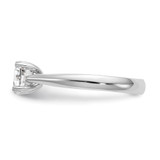 True Origin 14k White Gold 1 carat Certified Complete Lab Grown Diamond VS/SI+ G+ Round Solitaire Engagement Ring