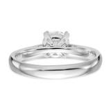 True Origin 14k White Gold 1 carat Certified Complete Lab Grown Diamond VS/SI+ G+ Round Solitaire Engagement Ring