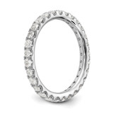 True Origin 14K White Gold 1 carat Lab Grown Diamond VS  D E F  Size 4.5 Eternity Ring
