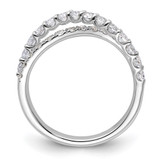 True Origin 14k White Gold 1 carat Lab Grown Diamond VS D E F Crisscross Band