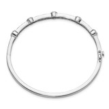 True Origin 14k White Gold 1 carat Lab Grown Diamond VS D E F Medium 7 inch Fancy Bangle