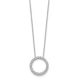 True Origin 14k White Gold 1 carat Lab Grown Diamond VS DEF 18 inch Eternity Pendant Necklace