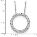 True Origin 14k White Gold 1 carat Lab Grown Diamond VS DEF 18 inch Eternity Pendant Necklace