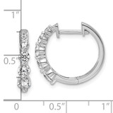 True Origin 14k White Gold 1 carat Lab Grown Diamond VS DEF Hinged Hoops