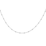True Origin 14k White Gold 1 carat Lab Grown Diamond VS+ F+ Sixteen Station 16 inch Necklace