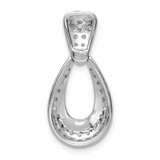 True Origin 14k White Gold 1/2 carat Lab Created Diamond VS DEF 18 inch Fancy Teardrop Necklace