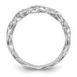 True Origin 14K White Gold 1/2 carat Lab Grown Diamond VS  D E F  Intertwined Band