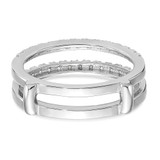 True Origin 14K White Gold 1/2 carat Lab Grown Diamond VS  D E F  Ring Guard