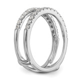 True Origin 14K White Gold 1/2 carat Lab Grown Diamond VS  D E F  Ring Guard