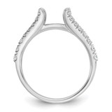 True Origin 14K White Gold 1/2 carat Lab Grown Diamond VS  D E F  Semi Mount Peg Set Engagement Ring - RM-73A2FE72-1416