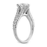 True Origin 14K White Gold 1/2 carat Lab Grown Diamond VS  D E F  Semi Mount Peg Set Engagement Ring - RM-73A2FE72-1416