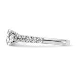 True Origin 14K White Gold 1/2 carat Lab Grown Diamond VS  D E F  Semi Mount Peg Set Ring - RM-32F9CAAF-6130