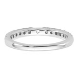True Origin 14K White Gold 1/2 carat Lab Grown Diamond VS  D E F  Semi Mount Peg Set Ring - RM-4AA142C5-5133