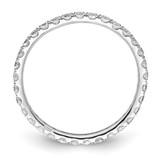 True Origin 14K White Gold 1/2 carat Lab Grown Diamond VS  D E F  Size 4.5 Eternity Band
