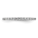 True Origin 14K White Gold 1/2 carat Lab Grown Diamond VS  D E F  Size 5.5 Eternity Band