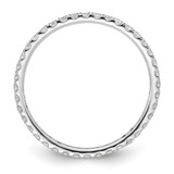 True Origin 14K White Gold 1/2 carat Lab Grown Diamond VS  D E F  Size 8 Eternity Band