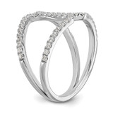 True Origin 14K White Gold 1/2 carat Lab Grown Diamond VS  D E F Geometric Fashion Band - RM-153B5D66-6630