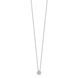 True Origin 14k White Gold 1/2 carat Lab Grown Diamond VS DEF 18 inch Floral Pendant Necklace
