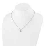 True Origin 14k White Gold 1/2 carat Lab Grown Diamond VS DEF 18 inch Solitaire Pendant Necklace