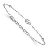 True Origin 14k White Gold 1/2 carat Lab Grown Diamond VS DEF 6.5 inch Bracelet with a 1 inch extension - BM-1826CB51-8664