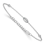 True Origin 14k White Gold 1/2 carat Lab Grown Diamond VS DEF 6.5 inch Bracelet with a 1 inch extension - BM-9DFB8471-6215