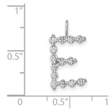 True Origin 14k White Gold 1/2 carat Lab Grown Diamond VS DEF Alphabet E Pendant