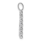 True Origin 14k White Gold 1/2 carat Lab Grown Diamond VS DEF Alphabet H Pendant