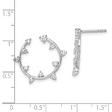 True Origin 14k White Gold 1/2 carat Lab Grown Diamond VS DEF Circular Post Earrings