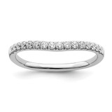 True Origin 14k White Gold 1/2 carat Lab Grown Diamond VS DEF Set of Two Wedding Bands - RM-0BB86D63-6987