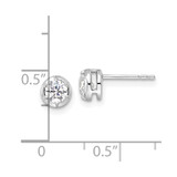 True Origin 14k White Gold 1/2 carat Lab Grown Diamond VS DEF Solitaire Post Earrings