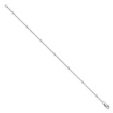 True Origin 14k White Gold 1/2 carat Lab Grown Diamond VS+ F+ Eight Station 8 inch Bracelet