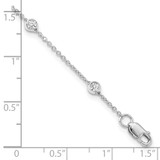 True Origin 14k White Gold 1/2 carat Lab Grown Diamond VS+ F+ Eight Station 8 inch Bracelet