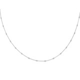 True Origin 14k White Gold 1/2 carat Lab Grown Diamond VS+ F+ Twenty Station 20 inch Necklace