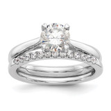 True Origin 14k White Gold 1/3 carat Certified Complete Lab Grown Diamond VS+ F+ Round Solitaire Engagement Ring