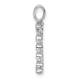 True Origin 14k White Gold 1/3 carat Lab Grown Diamond VS DEF Alphabet I Pendant