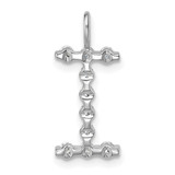 True Origin 14k White Gold 1/3 carat Lab Grown Diamond VS DEF Alphabet I Pendant