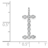 True Origin 14k White Gold 1/3 carat Lab Grown Diamond VS DEF Alphabet I Pendant