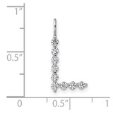True Origin 14k White Gold 1/3 carat Lab Grown Diamond VS DEF Alphabet L Pendant