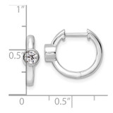 True Origin 14k White Gold 1/3 carat Lab Grown Diamond VS DEF Hinged Hoop Earrings - EM-3A9D70FE-6998