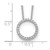 True Origin 14k White Gold 1/4 carat Lab Grown Diamond VS DEF 18 inch Eternity Pendant Necklace