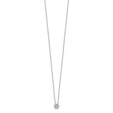 True Origin 14k White Gold 1/4 carat Lab Grown Diamond VS DEF 18 inch Floral Pendant Necklace