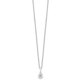 True Origin 14k White Gold 1/4 carat Lab Grown Diamond VS DEF 18 inch Solitaire Pendant Necklace