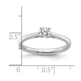 True Origin 14k White Gold 1/4 carat Lab Grown Diamond VS/SI+ G+ Round Solitaire Engagement Ring