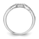 True Origin 14K White Gold 1/5 carat Lab Grown Diamond VS  D E F  Wedding Band - RM-C4583797-8339