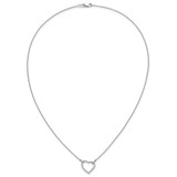 True Origin 14k White Gold 1/5 carat Lab Grown Diamond VS DEF 18 inch Hearts Pendant Necklace