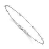 True Origin 14k White Gold 1/5 carat Lab Grown Diamond VS+ F+ Nine Station 9 inch Bracelet